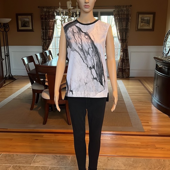 Helmut Lang Hydra Print Sleeveless Crepe Top P/XS - Picture 4 of 8